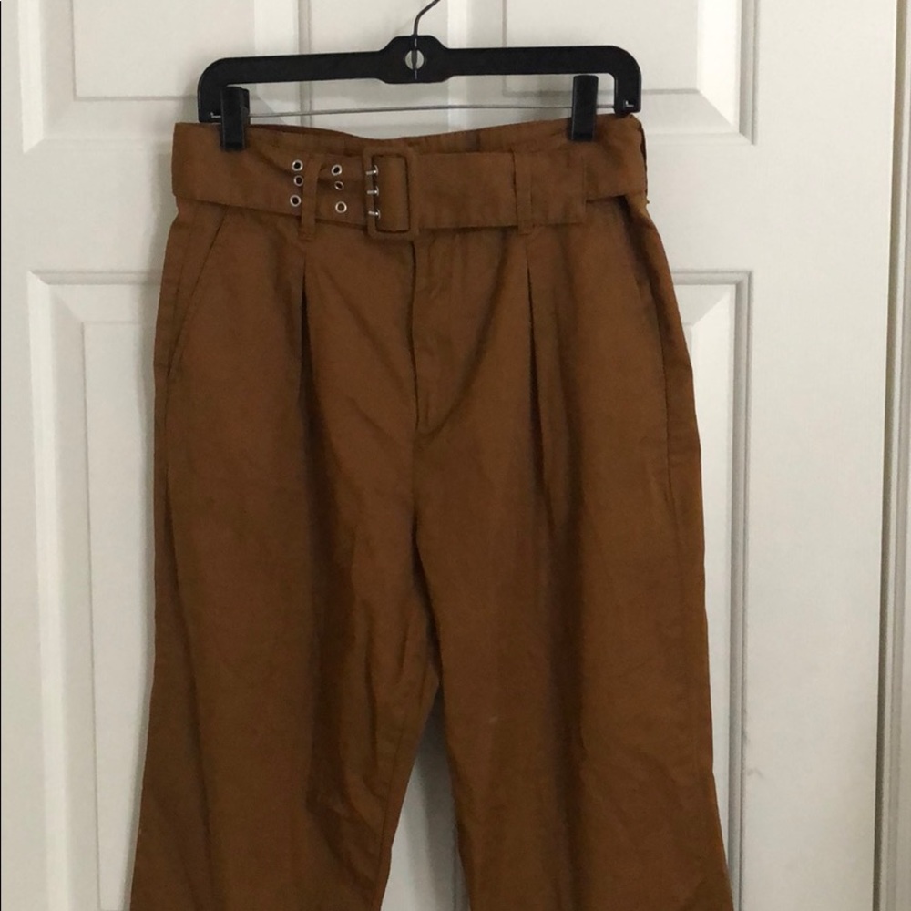 Oversize trousers brown/mustard camel nude color